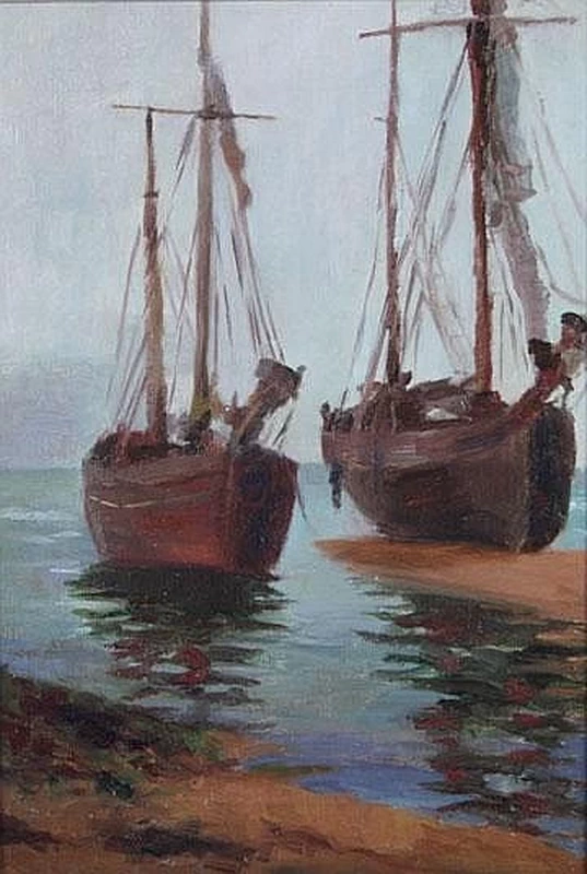 Barche sulla riva - attribuito